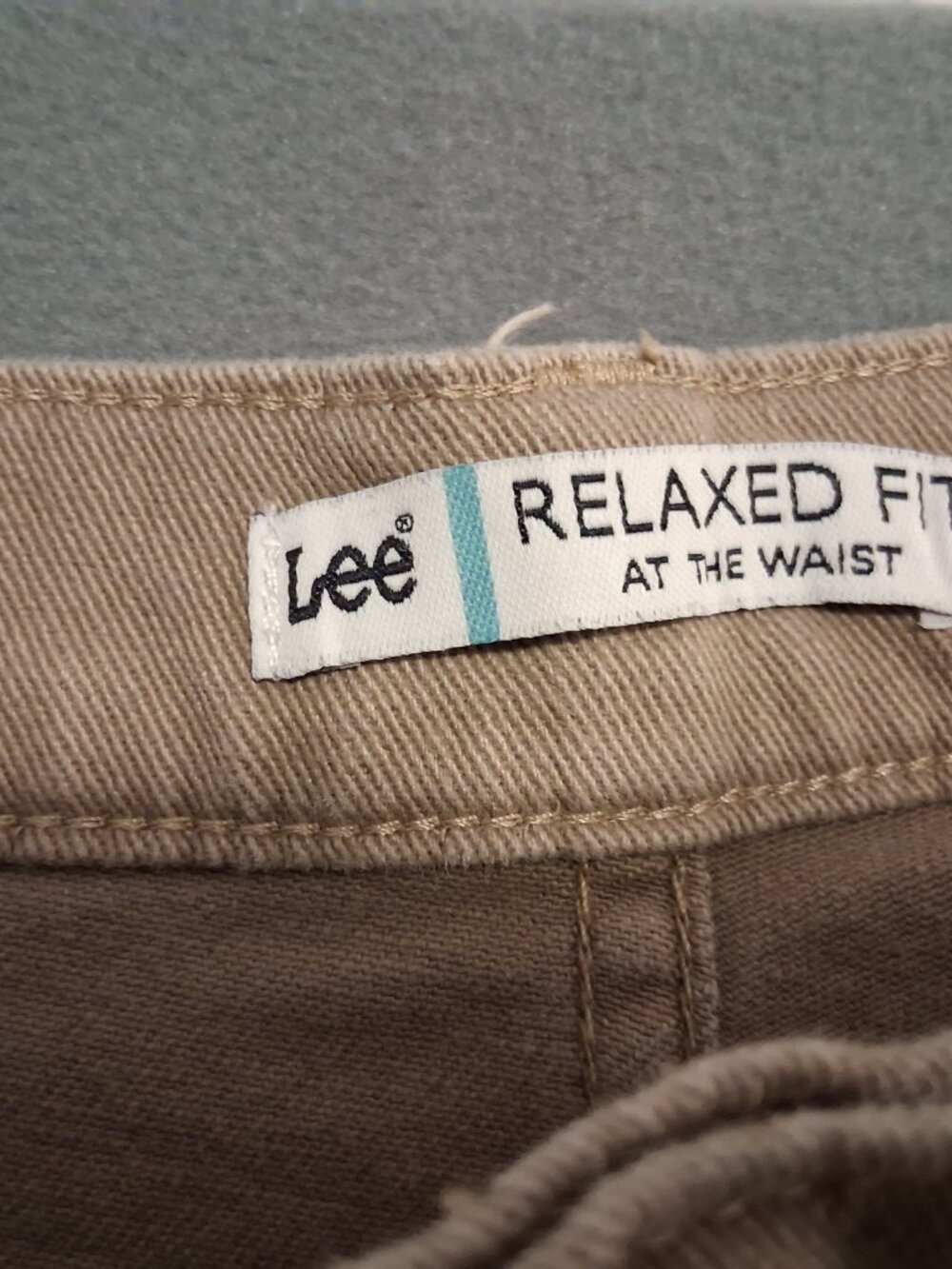 Women's Lee Relaxed Fit Jeans Tan Size 16 Medium Work Casual - Picture 4 of 5